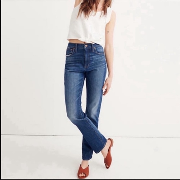 Madewell Denim - Madewell High Rise Slim Boyjean Straight Leg Jeans